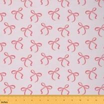 Castle Fairy Cute Bow-Tie Fabric by the Yard 1 Yard,Pink Bowknot Home Decor Fabric by the Yard,Kawaii Bow Room Decor Fabric by the Yard,Super Cozy Cartoon Room Decor
