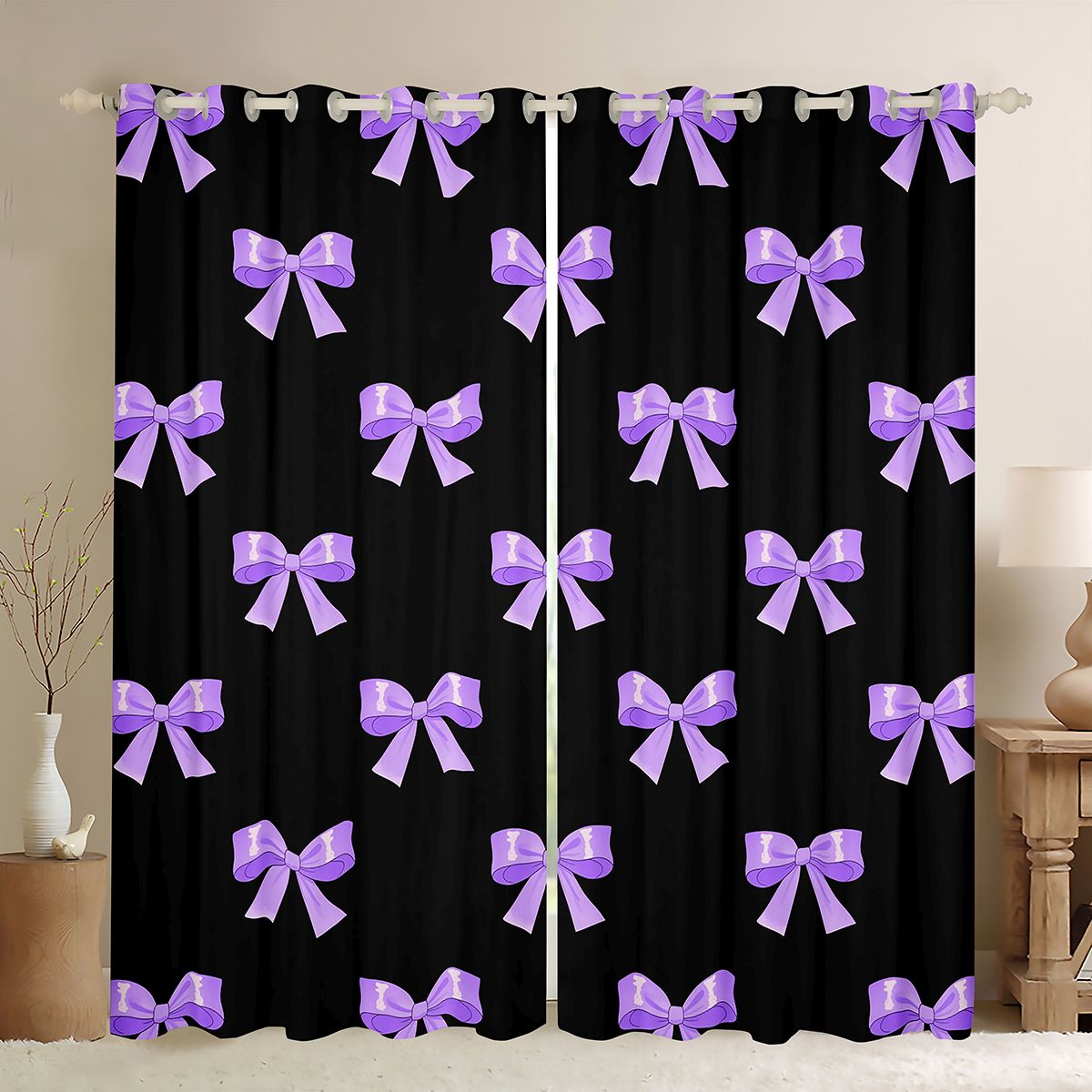 Black And Purple Curtainsnull