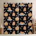 thumbnail image 1 of Castle Fairy Cute Capybara Blackout Curtains Set of 2 (52x84 Each),Animal Window Curtains, 1 of 6