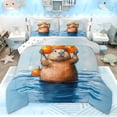 thumbnail image 1 of Castle Fairy Cute Capybara Full Size Comforter Sets,Kawaii Animal Bedding Sets, 1 of 8
