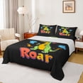 thumbnail image 1 of Castle Fairy Cute Dino Queen Sheet Sets,Jungle Wildlife Dinosaur Bed Set, 1 of 7