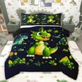 thumbnail image 1 of Castle Fairy Cute Dino Twin Comforter Sets,Jungle Wildlife Dinosaur Bedding Set, 1 of 8