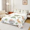 thumbnail image 1 of Castle Fairy Cute Dino Twin Sheet Sets,Jungle Wildlife Dinosaur Bedding, 1 of 7
