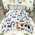 thumbnail image 1 of Castle Fairy Cute Dinosaur 3 Pieces Queen Comforter Set for Teens Boys,Cartoon Truck Ultra Soft Bedding Sets,Kawaii Jungle Animal Bedding Comforter Set,Ultra Soft Home Decor, 1 of 8