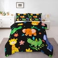thumbnail image 1 of Castle Fairy Cute Giraffe Elephant Tiger Crocodile Twin Comforter Sets,Flower Bedding Set, 1 of 8