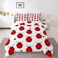 thumbnail image 1 of Castle Fairy Cute Ladybird Twin Comforter Sets,Love Heart Bedding Set, 1 of 8