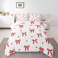 thumbnail image 1 of Castle Fairy Cute Red Bow Knot 2Pcs Bedding Comforter Set for Girls Women Teens,Love Heart Print Twin Comforter Sets,Dreamy Princess Breathable Bedding Set,Luxury Bedroom Decor, 1 of 8