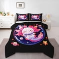thumbnail image 1 of Castle Fairy Cute Salamander Astronaut Queen Comforter Set,Axolotl Bedding Comforter Set, 1 of 8
