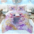 thumbnail image 1 of Castle Fairy Cute Salamander Twin Comforter Sets for Kids,Kawaii Axolotl Bedding Set, 1 of 8