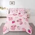 thumbnail image 1 of Castle Fairy Cute Salamander Twin Comforter Sets for Kids,Kawaii Axolotl Bedding Set, 1 of 8