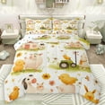 thumbnail image 1 of Castle Fairy Cute Sheep Chicken Bedding Comforter Set 2pcs for Preppy Kids Children,Kawaii Flower Animal Twin Comforter Sets Microfiber,Cartoon Farmhouse Animal Breathable Bedding Set, 1 of 8
