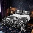 thumbnail image 1 of Castle Fairy Dark Gothic Skull Queen Sheets 4 Pieces,Halloween Twisted Vines Queen Sheet Sets,White Black,1 Fitted Sheet,1 Flat Sheet and 2 Pillowcases, 1 of 6