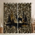 thumbnail image 1 of Castle Fairy Deer Black Out Curtains,Abstract Camouflage Curtains Pack of 2 (42x63 Each), 1 of 6