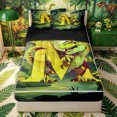 thumbnail image 1 of Castle Fairy Dinosaur Jungle Letter M Zipper Full Size Comforter Sets with Fitted Sheet and 2 Pillowcases,Cartoon Animal Zipper Bedding Set for Bedroom,4pcs,Reversible, 1 of 6