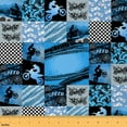 thumbnail image 1 of Castle Fairy Dirt Bike Fabric by the Yard 1 Yard,Geometric Plaid Home Decor Fabric by the Yard,Abstract Vintage Room Decor Fabric by the Yard,Breathable Motorcycle Home Decor, 1 of 6