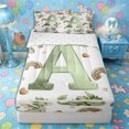 thumbnail image 1 of Castle Fairy Dragon Letter A Zipper Twin Comforter Sets with Fitted Sheet and 2 Pillowcases,Cartoon Animal Zipper Bedding Set,4-Piece,Reversible, 1 of 6