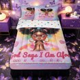thumbnail image 1 of Castle Fairy Dreamy Glitter Afro Girl Zipper Twin Comforter Sets with Fitted Sheet and 2 Pillowcases,Cute Pink Heart Sparkle Zipper Bedding Set,Rainbow Pink,4-Piece, 1 of 6
