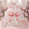 thumbnail image 1 of Castle Fairy Dreamy Jewelry Bow-Tie Bedding Comforter Set 2pcs for Child Teenagers Adults Female,Vintage Chic Flowers Twin Comforter Sets Microfiber,Kawaii Floral Bow Breathable Bedding Set, 1 of 8