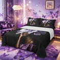 thumbnail image 1 of Castle Fairy Dreamy Violet Blossoms King Sheets 4pcs,Romantic Black Girl Floral Bedding,Purple Lavender Lilac,1 Fitted Sheet, 1 Flat Sheet and 2 Pillowcases, 1 of 6