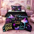 thumbnail image 1 of Castle Fairy Eat Sleep Dance Twin Comforter Sets 2pcs,Gradient Butterfly Bow Bedding Set,Black,Black Reversible,1 Comforter and 1 Pillowcase, 1 of 6