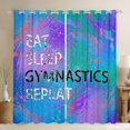 thumbnail image 1 of Castle Fairy Eat Sleep Gymnastics Black Out Curtains for Female Men Women,Sport Dance Theme Curtains Pack of 2 (42x63 Each),Abstract Gradient Graffiti Splash Bedroom Curtains,Luxury Bedroom Decor, 1 of 6