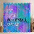 thumbnail image 1 of Castle Fairy Eat Sleep Volleyball Curtains Pack of 2 (42x84 Each) for Boys Girls,Abstract Gradient Ombre Curtains Blackout,Sport Gamer Bedroom Curtains,Microfiber Bedroom Decor, 1 of 6