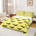 thumbnail image 1 of Castle Fairy Elegant Eyelash Full Size Sheets 4-Piece for Adults Female Women,Black Yellow Breathable Bed Sheets,Bling Makeup Lightweight Sheet Sets,Lightweight Room Decor, 1 of 7