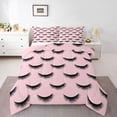 thumbnail image 1 of Castle Fairy Elegant Glitter Eyelash Bedding Comforter Set 2pcs for Teens Girls,Bling Makeup Twin Comforter Sets Microfiber,Black Pink Breathable Bedding Set,Breathable Home Decor,Reversible, 1 of 8