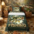 thumbnail image 1 of Castle Fairy Farm Wood Bass Twin Sheets 3pcs,Gone Fishing Rod Splash Print Bedding,Sage Beige,1 Fitted Sheet,1 Flat Sheet and 1 Pillowcase, 1 of 6