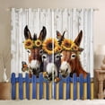 thumbnail image 1 of Castle Fairy Farmhouse Animal Donkey Black Out Curtains for Female Men Women,Sunflower Butterflies Curtains Pack of 2 (42x63 Each),Lodge Cabin Bedroom Curtains,Luxury Bedroom Decor, 1 of 6