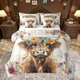 thumbnail image 1 of Castle Fairy Farmhouse Highland Cow 7-Piece Full Bedding Set for Female Men Women, 1 of 8