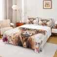 thumbnail image 1 of Castle Fairy Farmhouse Highland Cow Full Size Sheets 4-Piece for Female Men Women,Colorful Floral Flowers Breathable Bed Sheets,Rustic Cabin Cottage Lightweight Sheet Sets,Lightweight Room Decor, 1 of 7