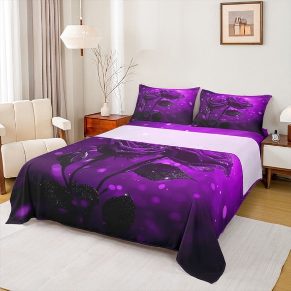 Castle Fairy Female Floral Rose Twin Sheet Sets,Romantic Bedding