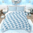 thumbnail image 1 of Castle Fairy Female Men Adults Abstract Stripes Plaid Bedding Comforter Set 2pcs,Minimalist Geometric Twin Comforter Sets Microfiber,Mid Century Minimalism Breathable Bedding Set, 1 of 8
