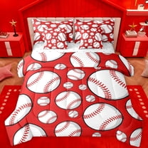 Castle Fairy Female Men Adults Baseball Game Twin Bedding Sets 7-Piece,Sport Theme Bedding Comforter Set Microfiber,Ball Gaming Breathable Sheet Sets,Luxury Bedroom Decor,Reversible