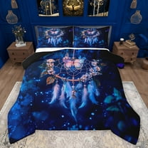 Castle Fairy Twin Size 2-Piece Bohemian Feather Dreamcatcher Comforter Set