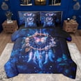 thumbnail image 1 of Castle Fairy Female Men Adults Bohemian Feather Dreamcatcher Twin Bedding Sets 7-Piece,Floral Flowers Butterfly Bedding Comforter Set Microfiber,Exotic Style Breathable Sheet Sets, 1 of 8