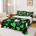 thumbnail image 1 of Castle Fairy Female Men Adults Cute Love Heart Twin Sheet Sets,Black Green Bedding, 1 of 7
