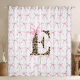 thumbnail image 1 of Castle Fairy Female Men Adults Personalized Initial Bowtie E Blackout Curtains Set of 2 (52x84 Each),Animal Cheetah Print Window Curtains,Dreamy Princess Curtains and Drapes,Lightweight Room Decor, 1 of 6
