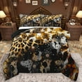 thumbnail image 1 of Castle Fairy Female Men Animal Cheetah Print Bedding Comforter Set 2pcs,Vintage Aesthetic Twin Comforter Sets Microfiber,Abstract Retro Breathable Bedding Set,Lightweight Room Decor,Reversible, 1 of 8