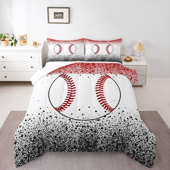 Castle Fairy Female Men Baseball Twin Comforter Sets,Sport Gamer Bedding Set