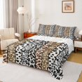 thumbnail image 1 of Castle Fairy Female Men Cheetah Print Twin Sheet Sets,Animal Print Patchwork Bedding, 1 of 7