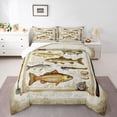 thumbnail image 1 of Castle Fairy Female Men Fishing And Hunting Twin Comforter Sets,Big Bass Fish Bedding Set, 1 of 8