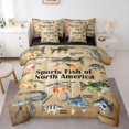 thumbnail image 1 of Castle Fairy Female Men Fishing Hunting Bedding Comforter Set,Fish Animal Full Bedding Set, 1 of 8