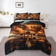 thumbnail image 1 of Castle Fairy Female Men Flying Plane Twin Comforter Sets,Transportation Theme Bedding Set, 1 of 8