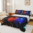 thumbnail image 1 of Castle Fairy Female Men Gradient Video Game Twin Sheet Sets,Abstract Ombre Gamer Bedding, 1 of 7