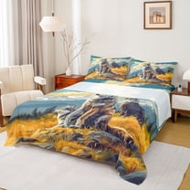 Castle Fairy Female Men Jungle Animal Wolves Eagle Twin Sheet Sets 3pcs,Woodland Wildlife Twin Fitted Sheet Microfiber,Vintage Aesthetic Breathable Flat Sheet,Super Cozy Room Decor