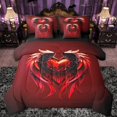 thumbnail image 1 of Castle Fairy Female Men Love Heart Print Twin Bedding Sets 7-Piece,Happy Valentine's Day Bedding Comforter Set Microfiber,Romantic Angel Wings Breathable Sheet Sets,Microfiber Bedroom Decor, 1 of 8