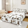 thumbnail image 1 of Castle Fairy Female Men Western Cowboys Bed Sheets,Farm Highland Cow King Sheets, 1 of 7