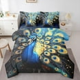 thumbnail image 1 of Castle Fairy Female Men Women Animal Peacock Twin Bedding Sets 7-Piece,Exotic Style Bedding Comforter Set Microfiber,Jungle Woodland Wildlife Breathable Sheet Sets,Breathable Home Decor,Reversible, 1 of 8